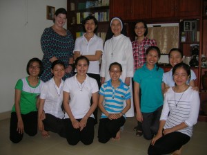 visite d'une soeur et une amie de la communauté